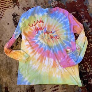 Travis Scott AstroWorld Tour Tie Dye Long Sleeve Shirt Medium Wish You Were Here